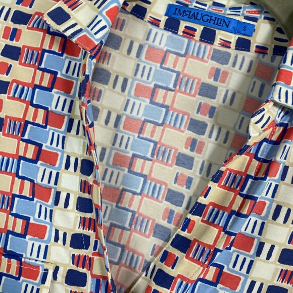 J. McLaughlin Women Button Up Shirt Top Size Small Boho Geometric Catalina Cloth - Picture 7 of 12